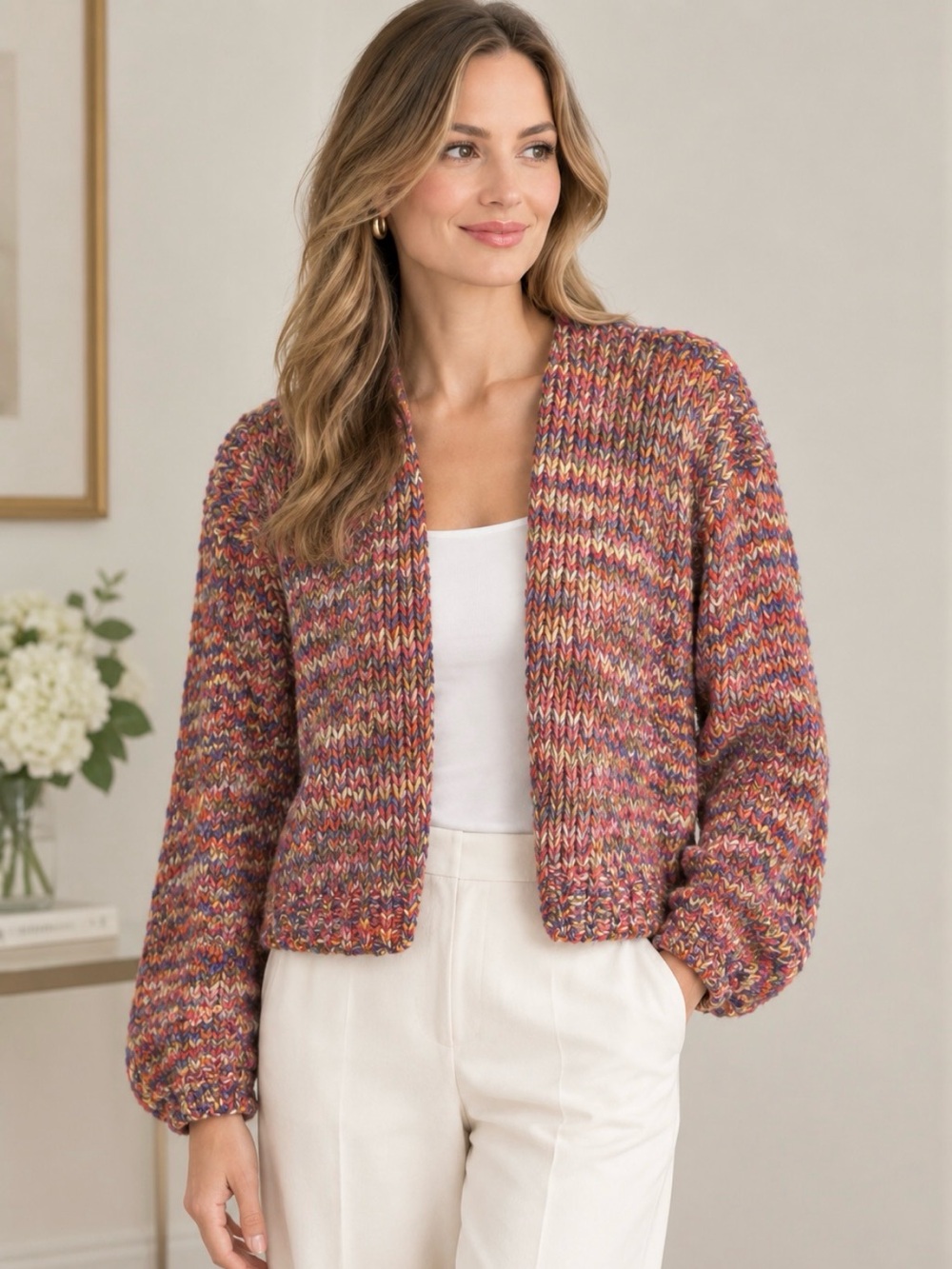 John & Jenn Multicolour Chunky Knit Cardigan | XS | BNWOT